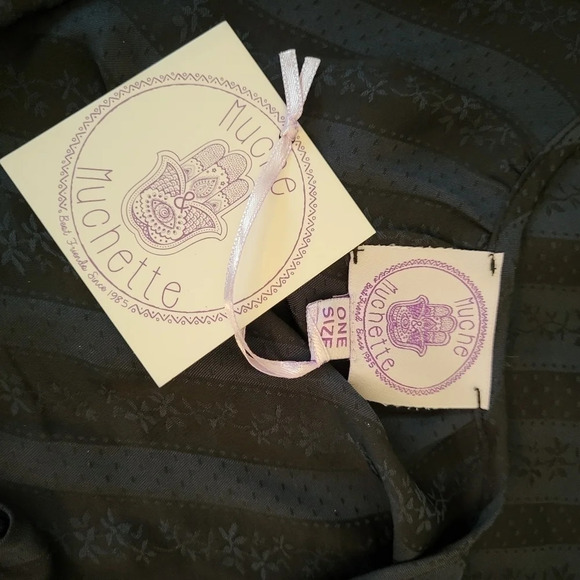 Muche Muchette Tonal Stripe Poet's Blouse Grommets - Picture 5 of 5